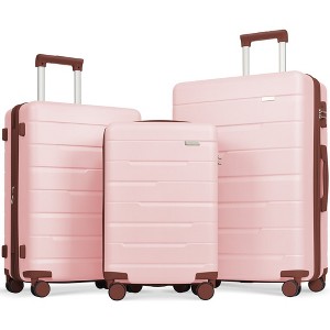 Expandable Spinner Luggage, 3 Piece Expandable Suitcase Sets With Tsa Lock And Spinner Wheels, Carry On Hard Shell Luggage Sets Airline Approved - 1 of 4