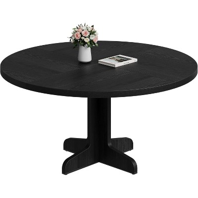 Round Dining Table for 4, 47 Inches Dining Room Table with Wooden Base,for Dining Room, Kitchen, Living Room (Table Only)