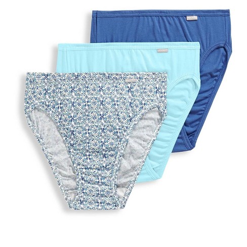 Jockey Womens Plus Size Elance French Cut 3 Pack Underwear Cuts 100% Cotton 10 Mint Petal/nordic