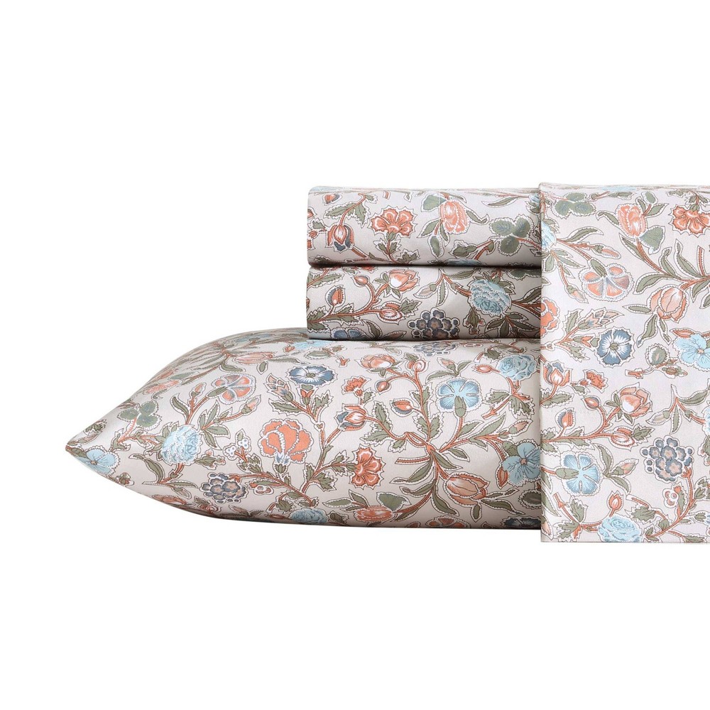 Photos - Bed Linen Wrangler Queen Sheet Set Westward Floral Beige 