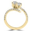 Pompeii3 1 cttw Diamond 2 Stone Forever Us Engagement Anniversary Ring 14k Yellow Gold - 2 of 4