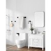 Itopfox 5-Piece Matte Black Bathroom Accessories Set, Stainless Steel Towel Bar, Towel Ring, Toilet Paper Holder, Wall Mounted - 2 of 4