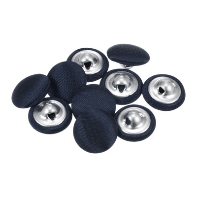 Unique Bargains Blouses Sweater Round Aluminum Cotton Fabric Cloth Covered Buttons 10 Pcs