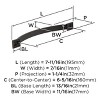 Amerock Sheffield 6-5/16 Inch Center-to-Center Pull for Cabinets, Drawers, and Furniture - 4 of 4