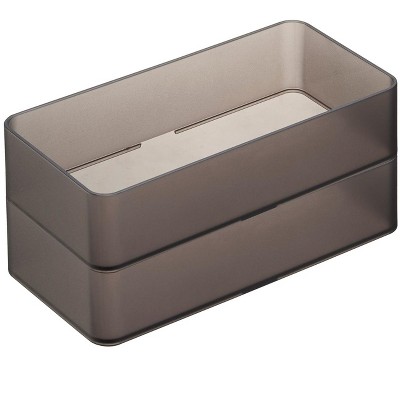Yamazaki Home - Stackable Clear Organizers [Set of 2] - Four Sizes