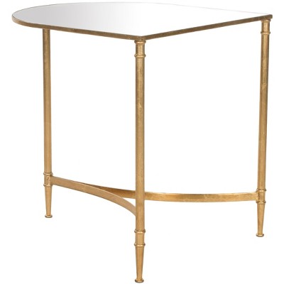 Nevin Gold Mirrored Curved Accent Table