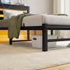SEVOBAL Beds, Twin Size Platform Bed Frame with Headboard and Storage, Heavy Duty Metal Foundation, Black, 39.37"*12.4"*5.12" - 3 of 4