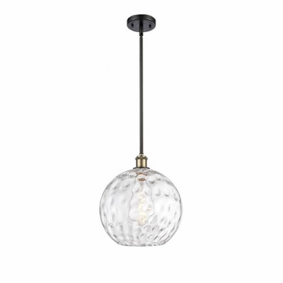 Athens Water Glass - 1 Light Mini Pendant In Industrial Style-15 Inches Tall and 12 Inches Wide