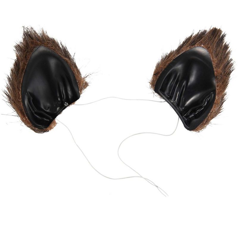 HalloweenCostumes.com    Cat Tail and Ears, Brown, 3 of 4