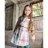 Deux par Deux Girl Shirt Dress with Belt Green Pink and Yellow - 2 of 4