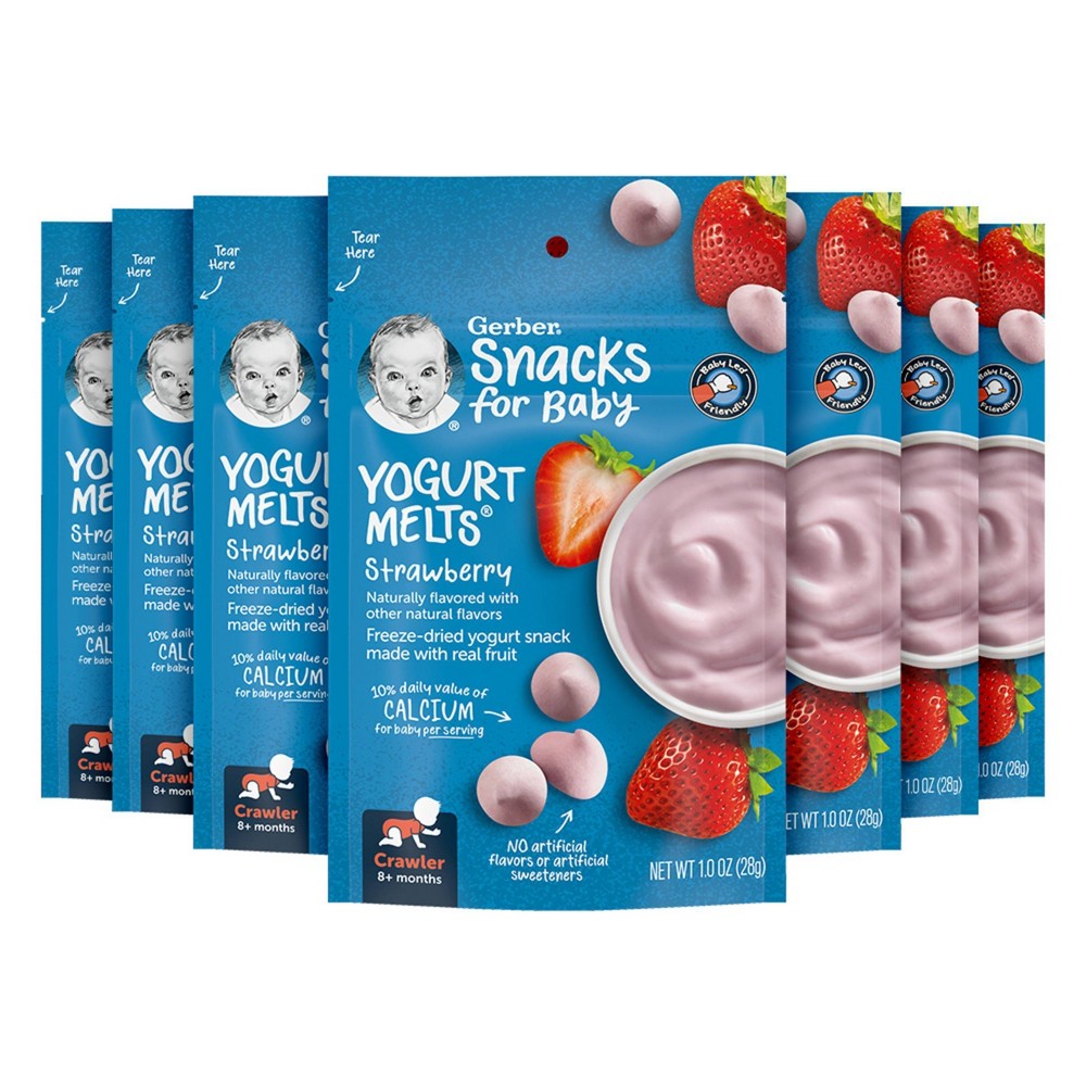 Gerber Strawberry Yogurt Melts Baby Snacks - 7pk