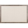 U Brands - Linen Bulletin Board - Rustic Wood Frame - Linen Surface - Tan - 35 in. x 23 in. - 1 Each - 2 of 3