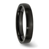 Black Bow Jewelry 4mm Black Plated Stainless Steel Brushed Domed Band - 4 of 4