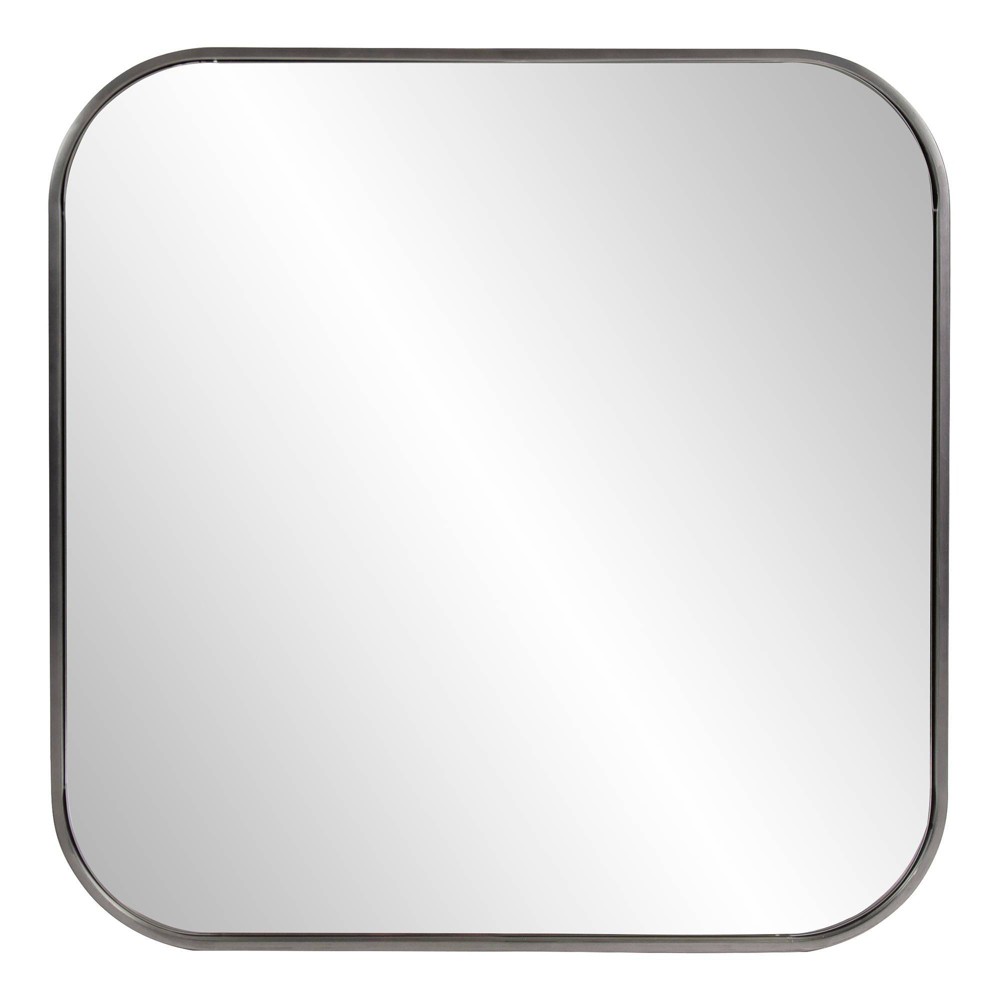 Photos - Wardrobe Howard Elliott 30"x30" Square Stainless Steel Framed Vanity Mirror Brushed Silver