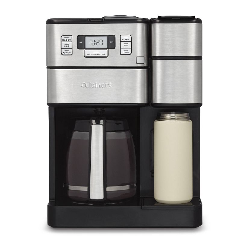 Cuisinart Combo 12 Cup and Single-Serve Grind &#38; Brew Coffee Center - SS and Black - SS-GB1, 4 of 7