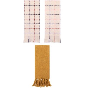 REGALWOVEN Cotton Absorbent Soft Decorative Turkish Bath Towel for Bathroom 3 Packs - 1 of 4