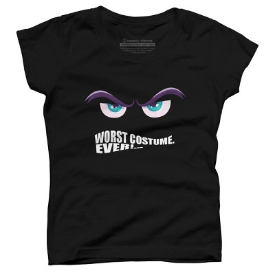 Girl's Design By Humans Worst Costume Ever (Halloween) By Editive T-Shirt