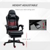 Racing Gaming Chair Diamond PU Leather Office Gamer Chair High Back Swivel Recliner with Footrest, Lumbar Support, Adjustable Height - 4 of 4