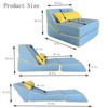 SKRAN Modern 3 in 1 Convertible Sofa Bed, Foldable Lazy Sofa Chair, Foldable Sofa Chair for Small Space,Apartment, Dorm(Blue) - 3 of 4