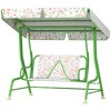 Qaba Kids Patio Swing, 2-Seater Outdoor Porch Swing Bench with Adjustable Canopy, Safety Belt for Patio, Garden, Poolside, Balcony - 4 of 4