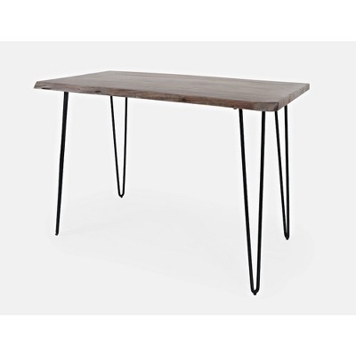 Nature's Edge 52'' Slate & Chestnut Solid Acacia Live Edge Counter Table