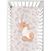 Sweet Jojo Designs Girl Baby Fitted Crib Sheet Botanical Pink and White - 4 of 4