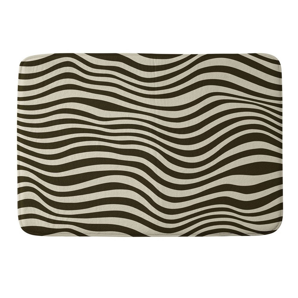 Photos - Bath Mat Deny Designs Megan Galante Wavey Memory Foam Bath Rug: Machine Washable, Woven Polyester, Non-Slip Backing