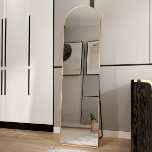 LOVMOR Inch"60"*"16.5"Generation of floor mounted full length mirrors,Golden - 1 of 4