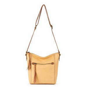 The Sak Women's Ashland Leather Crossbody Bag - Adjustable Strap Purse With Fringe Detail