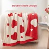 Snuggle Sac Love Heart Throw Blanket Soft Knitted Blanket Cozy Decorative Throw, Valentine’s Romantic Gifts 50x60 inches - 4 of 4