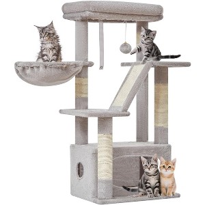 38.2-Inch Cat Tower for Indoor Cats,Suitable for Kittens with Luxurious cat condo with Adjustable Baskets - 1 of 4