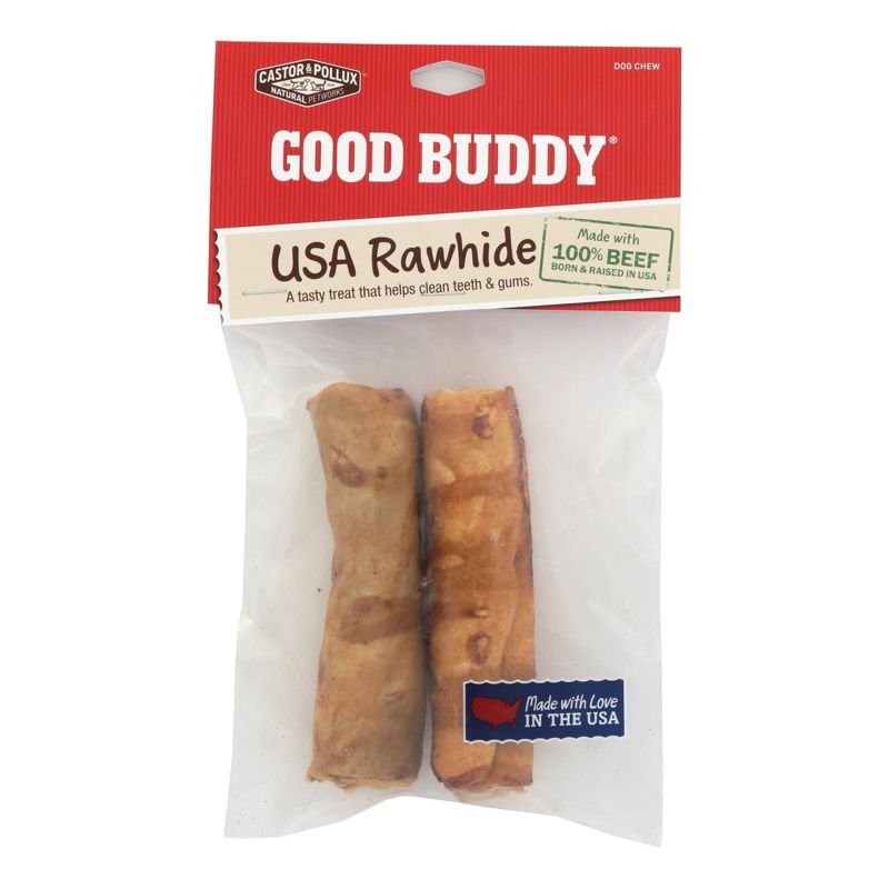Castor & Pollux Good Buddy USA Rawhide 100% Beef Dog Chew - Case of 8/2 ct, 2 of 6