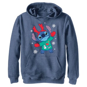 Boys Lilo & Stitch Christmas Outfit Stitch Lightweight Hoodie - 1 of 4