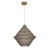 Uttermost Sigh 1-Light Pendant-Antique Brass Woven Metal with Adjustable Cord - 4 of 4