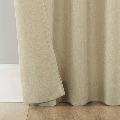 Taupe Polyester Light-Filtering Tab Top Curtain Panel 40"x84"