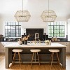 Modern Farmhouse Boho Pendant Light, Gold Metal Cage Chandelier for Bedroom Living Room Kitchen - 4 of 4