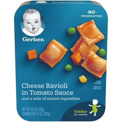 Gerber Lil' Entrees Cheese Ravioli in Tomato Sauce with Mixed Vegetables - 6.6oz