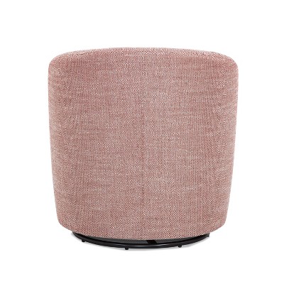 Lynton Transitional Barrel Swivel Accent Chair in Henna