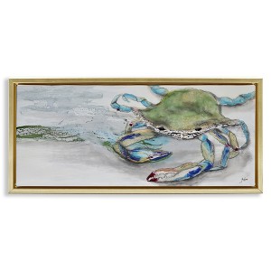 Stupell Industries Vivid Crab on Beach Shoreline, 25" x 11" - 1 of 4