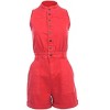 VENUS Womens Twill Utility Romper - 3 of 4