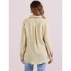 Allegra K Women's Button Down Lapel Collar Long Sleeve Casual Office Shirt - 3 of 4