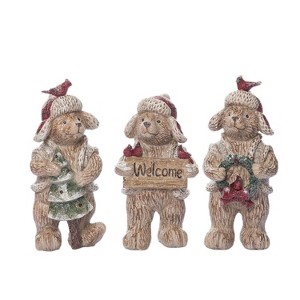 Resin Forest Holiday Bear Figurine Set of 3 - 1 of 1
