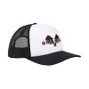 Pickleball Baller White & Black Foam Trucker Hat - 3 of 4