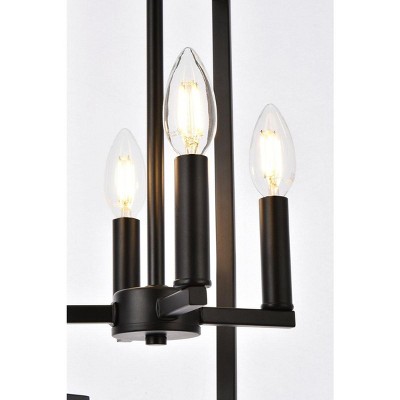 Rosenfeld Black Metal 4-Light Adjustable Pendant