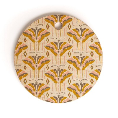 13" Wood Heather Dutton La Maison des Papillons Cutting Board - society6