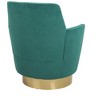 Gulches Emerald Velvet Swivel Barrel Chair 360¡ã Noiseless Iron Base, High-Density Foam Cushion, Ergonomic Armrest, Sturdy Engineered Wood Frame - 4 of 4