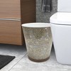 Pearl Escent Mosaic and Wood Bathroom Wastebasket - Nu Steel - 3 of 4
