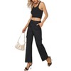 Cargo Pants Women Baggy Casual High Waisted Straight Leg Pants Loose Trousers with Pockets - 4 of 4