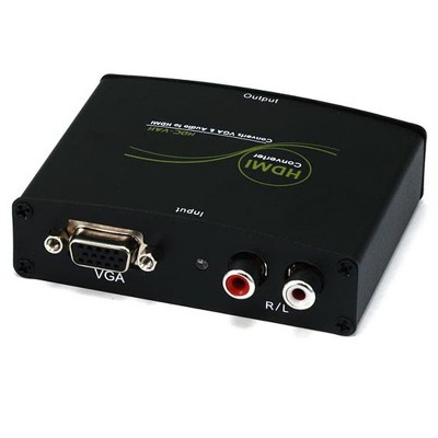 Monoprice VGA & R/L Stereo Audio to HDMI Converter with DC Adapter