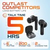 Delton T50 Wireless Earbuds with 4 ENC Microphone, Connectivity with USB Dongle Type-A & Type-C, Black - 2 of 4